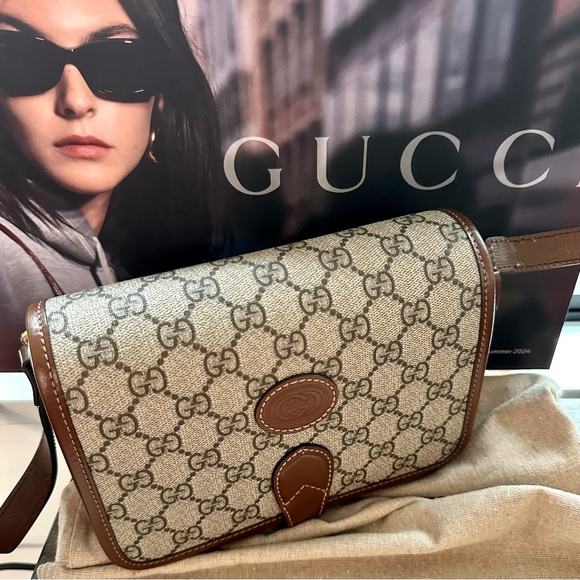 New Authentic Gucci Mini Crossbody Bag Interlocking G w/ Dust bag & Auth Certif. - Picture 1 of 16